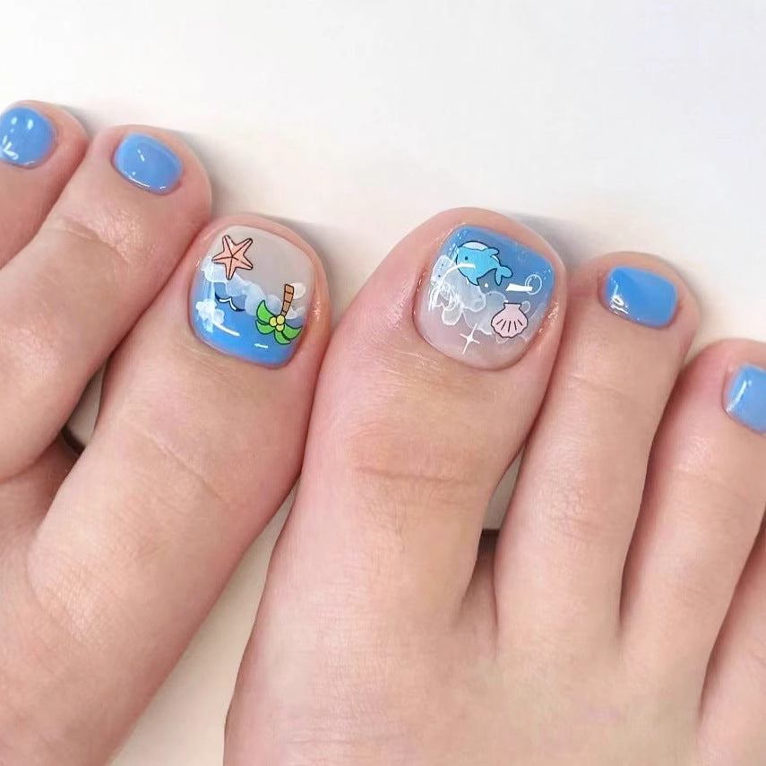 Artistic Themed Press-On Toenails Kalsten