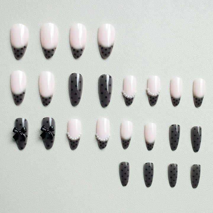 Elegant Nail Art Kit with Bow Embellishments