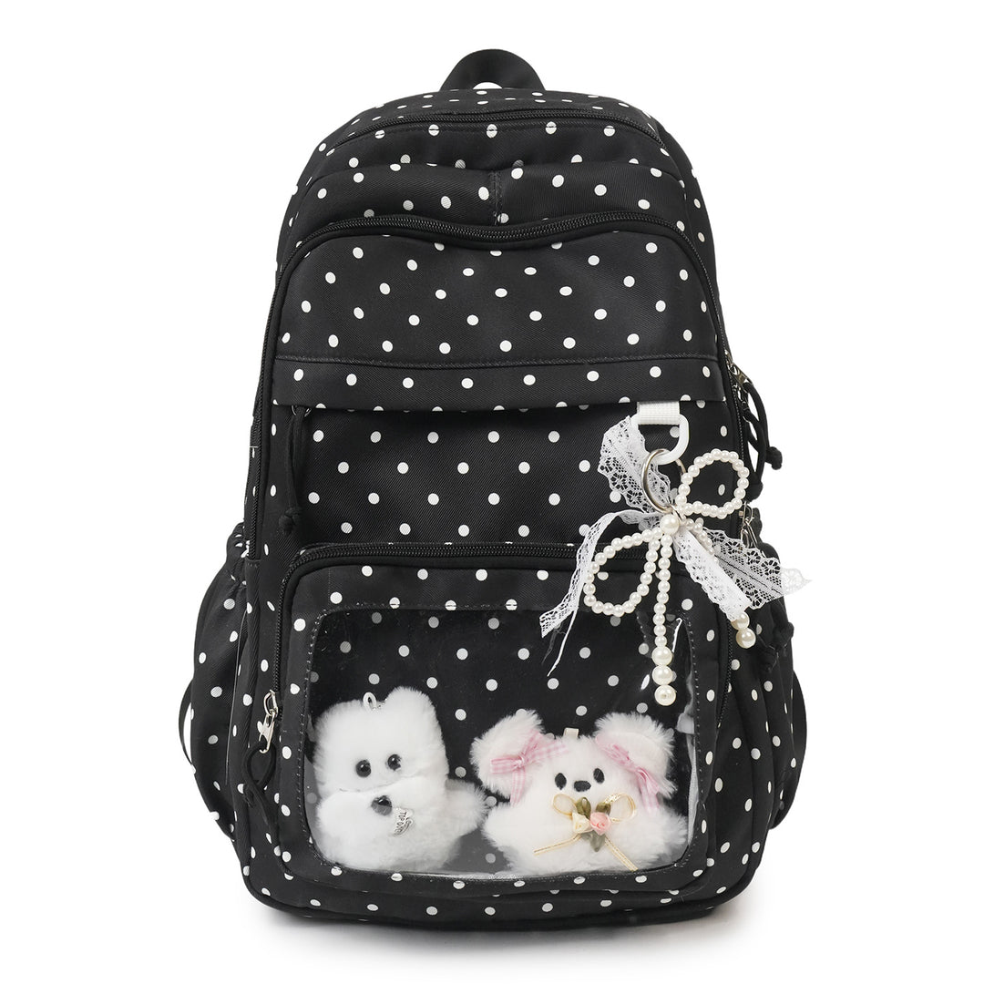 Cute Polka Dot Patterned Backpack