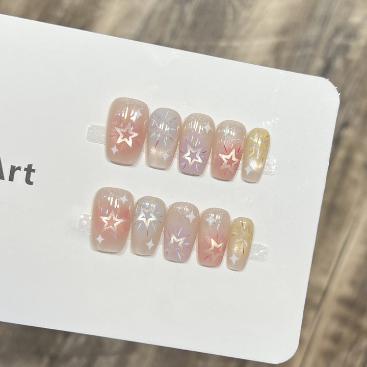 Starry Sky-Inspired Press-On Nail Art Set Kalsten