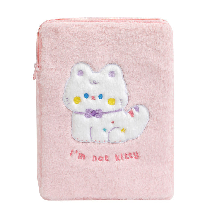Cute Cat-Themed Furry Pencil Case Kalsten