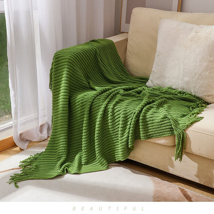 Knitted Cozy Throw Blanket