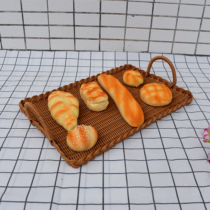 Handcrafted Woven Serving Tray Set Kalsten