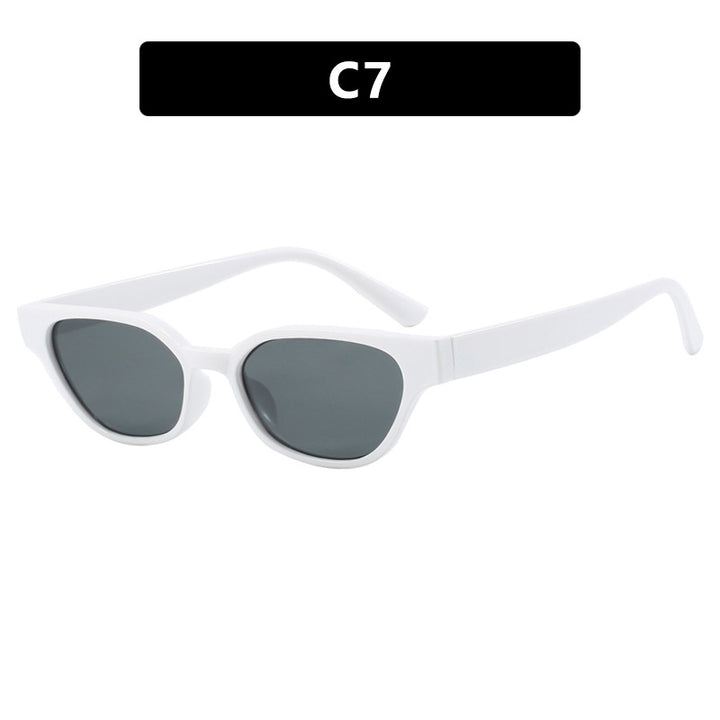 Women's fashionable sunglasses with curved frame and brown lenses Kalsten