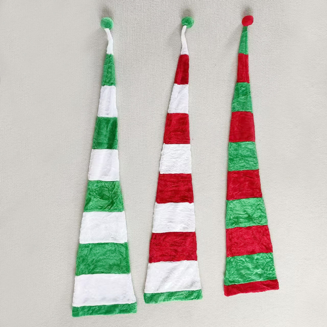 Long Christmas hat in striped design