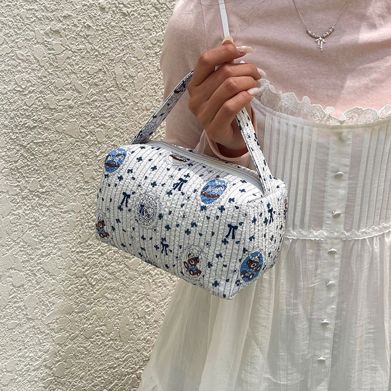 WoCharming Quilted Travel Cosmetic Bag Kalsten