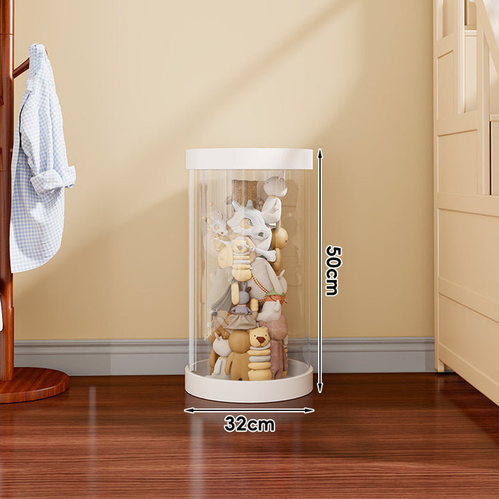 Vertical Transparent Plush Toy Storage Cylinder Organizer