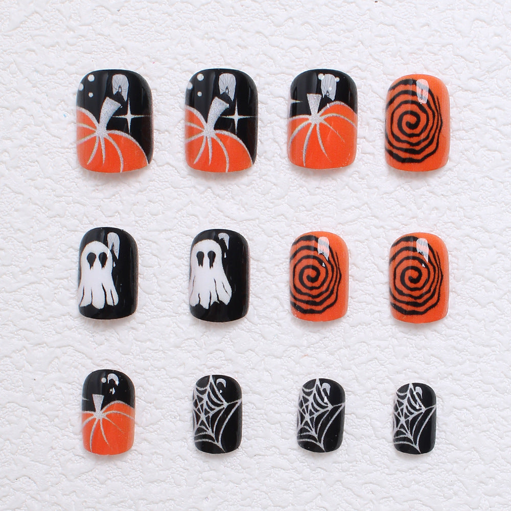 Acrylic nail set with creative Halloween designs Kalsten