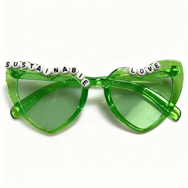 Playful Cat-Eye Sunglasses with Bead Accents Kalsten