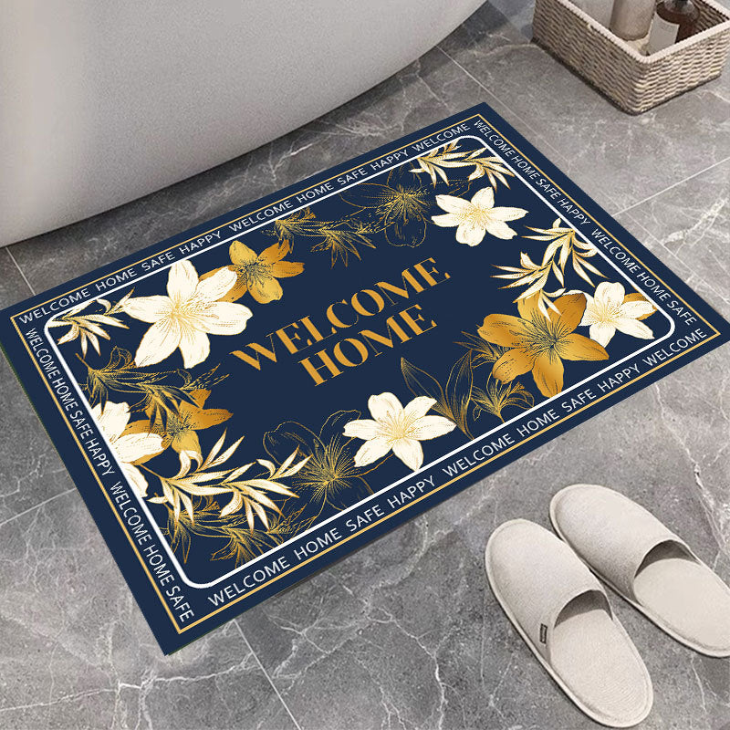 Floral Print Bath Mat Kalsten