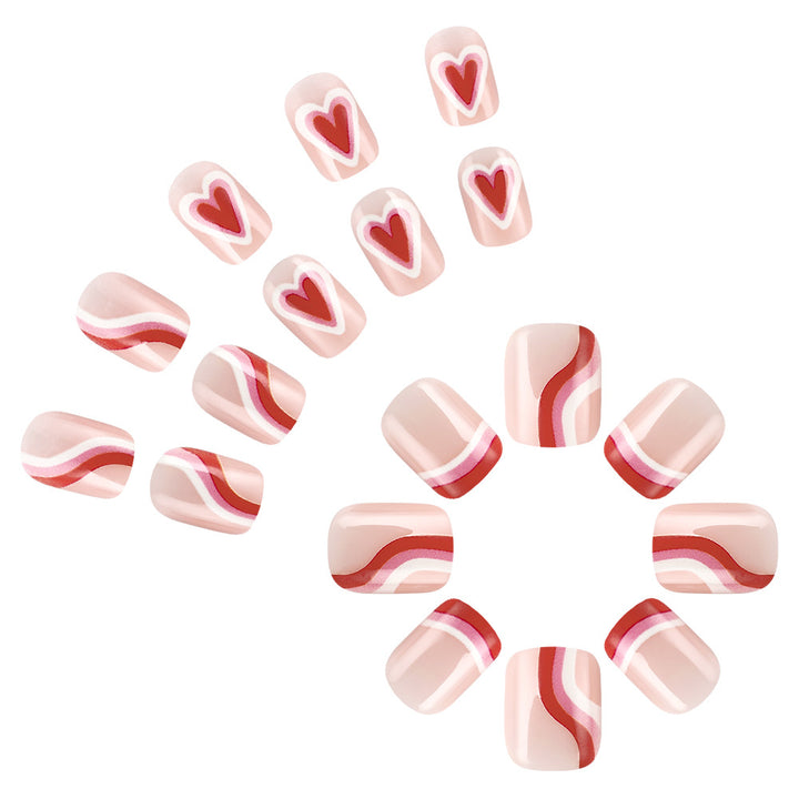 Artistic Heart Accent Nail Art Set Kalsten