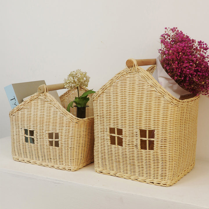 Woven House-Shaped Storage Basket Kalsten
