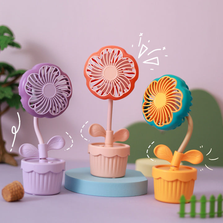Unisex Cute Floral Design Desk Fan Kalsten