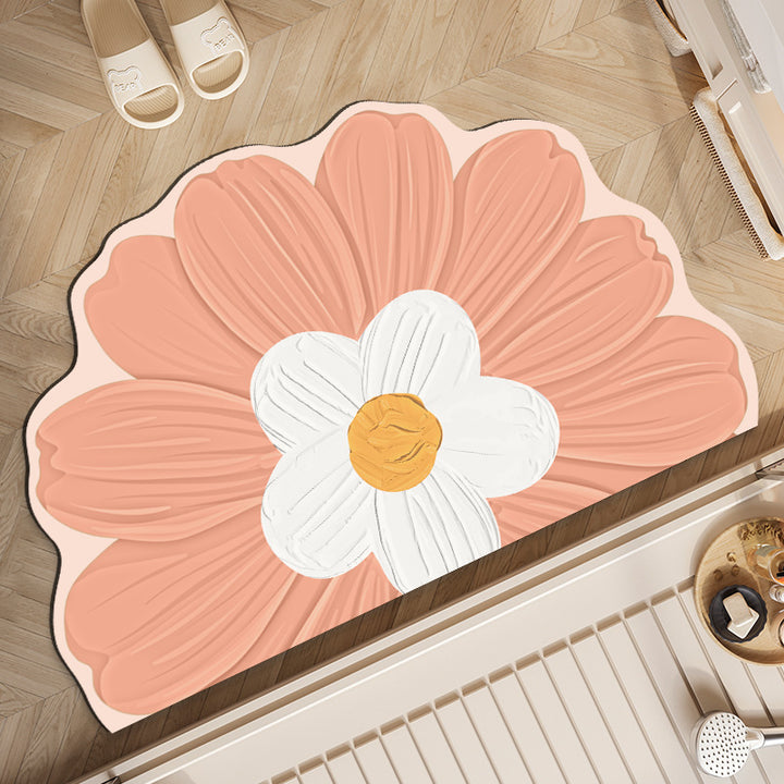 Floral Shaped Welcome Mat