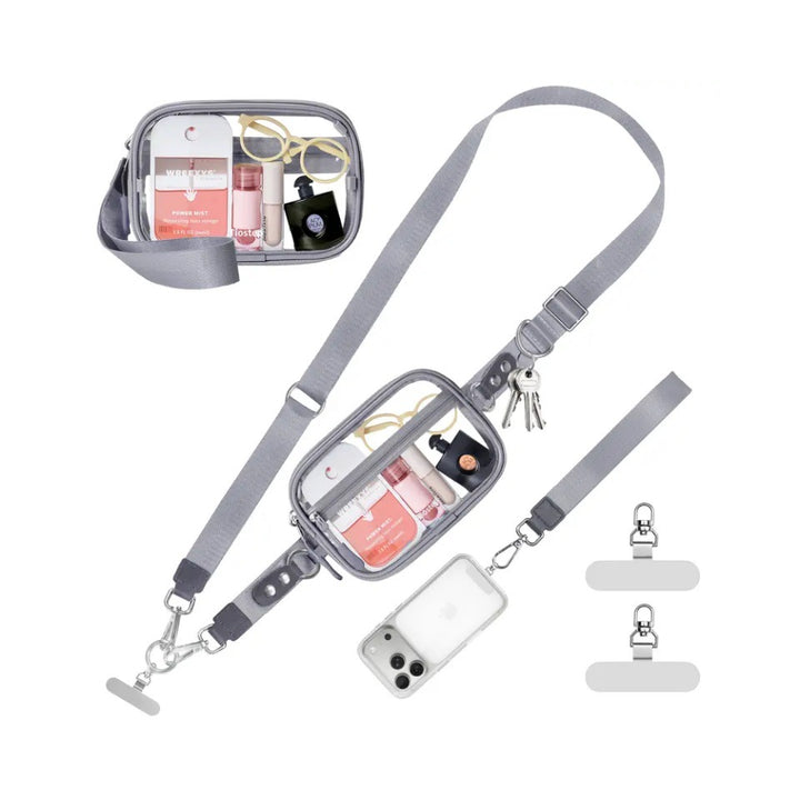 Compact shoulder bag with transparent card pocket Kalsten