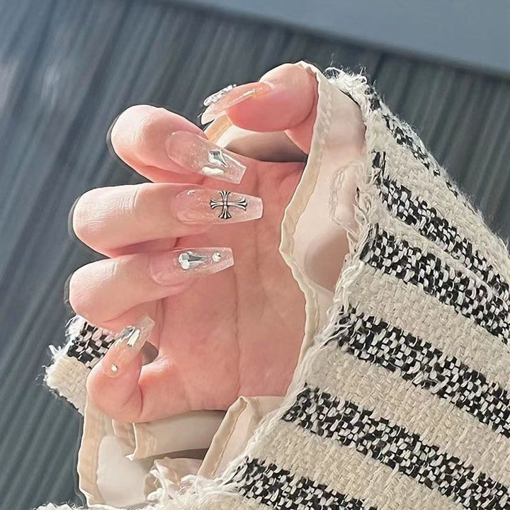 Decorative Gemstone Press-On Nail Set Kalsten