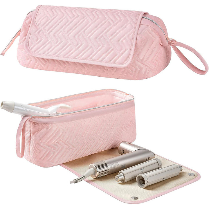 Cosmetic organizer bag with pre-made space for styling tools Kalsten