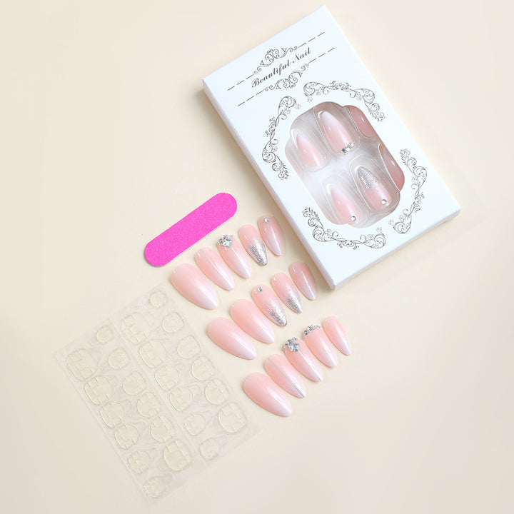 Artificial nail set with elegant glitter accents Kalsten