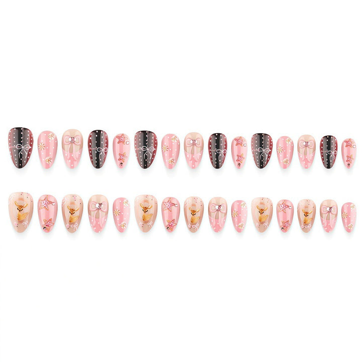 Playful art nails in heart and star motif Kalsten
