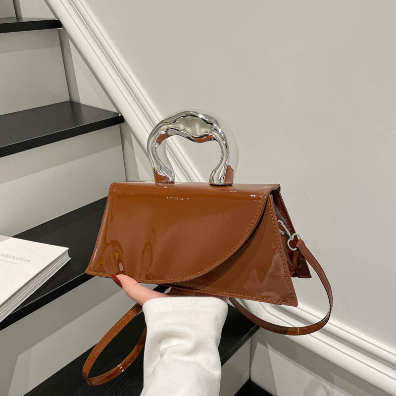 WoChic Patent Leather Handheld Purse Kalsten