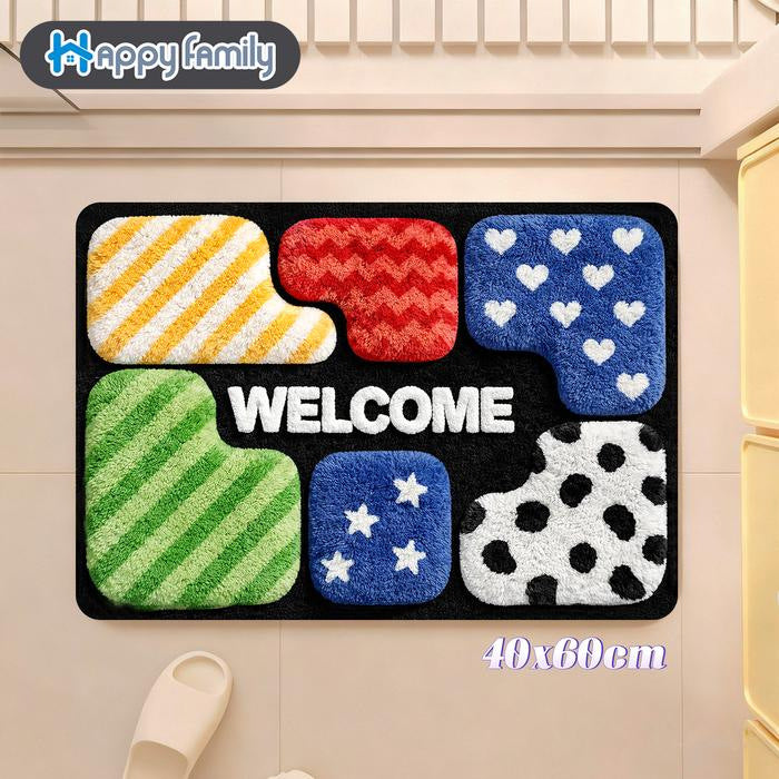 Stylish Geometric Pattern Bath Mat Kalsten