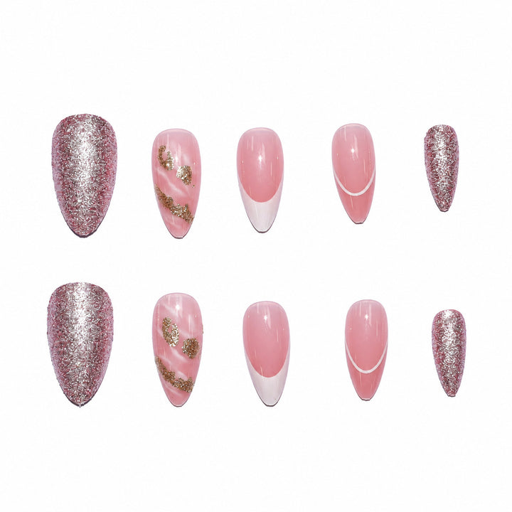 Premium Nail Art Set with Glitter and Flower Pattern Kalsten