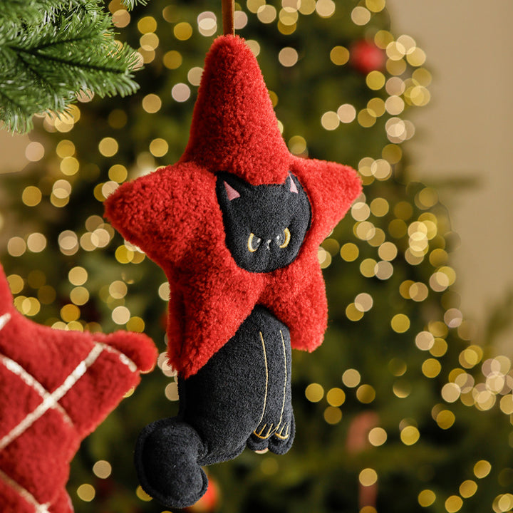 Plush Hanging Decoration Cat in Star Costume with Hanging Loop Kalsten