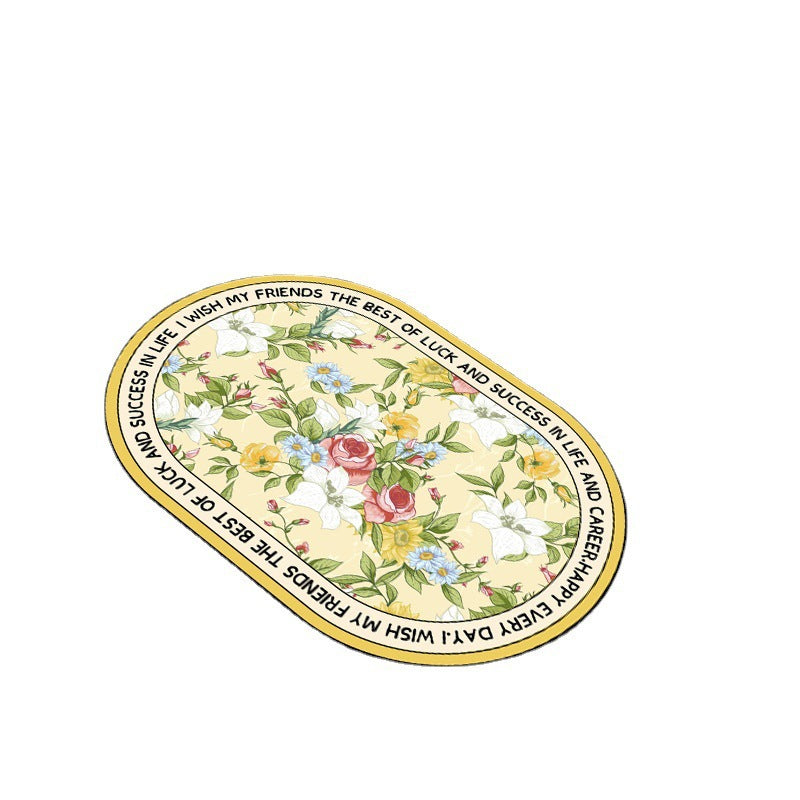 Inspirational Floral Bath Mat Kalsten