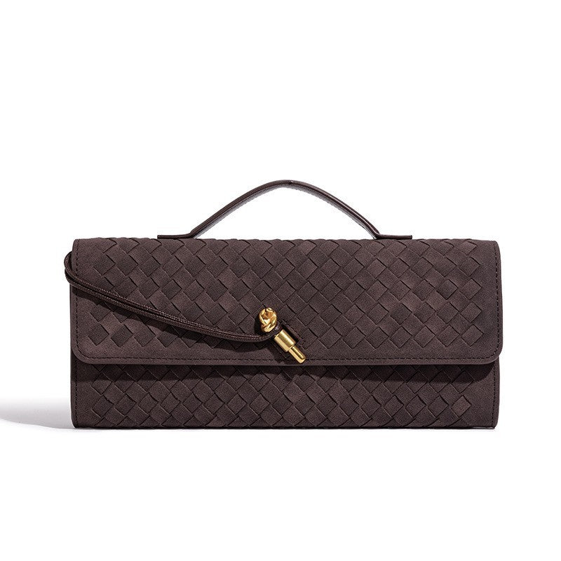 Sculpted Suede Clutch Bag Kalsten