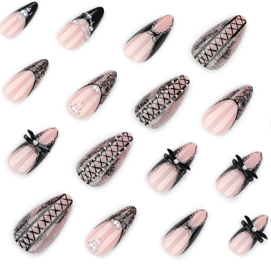 Artful stiletto nails with spike decoration Kalsten