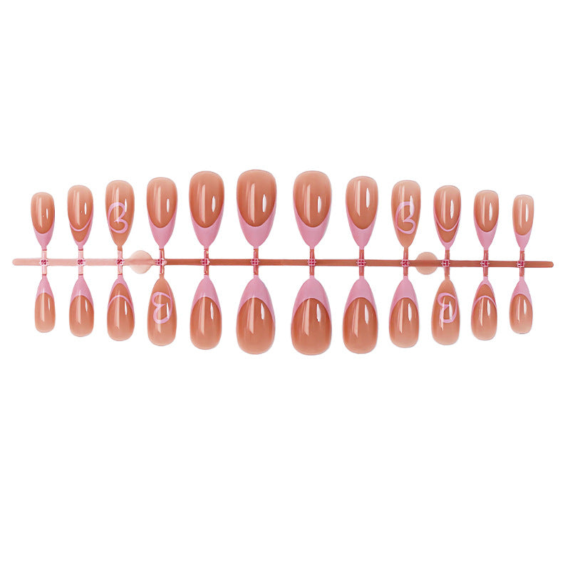 Acrylic Nail Set with Elegant French Tip and Romantic Accents Kalsten
