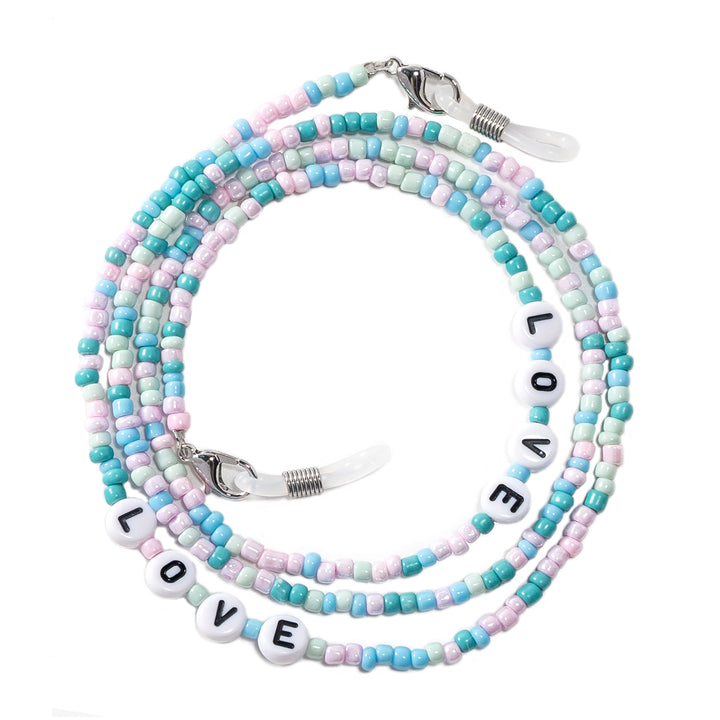 Love-themed Beaded Eyewear Chain Kalsten