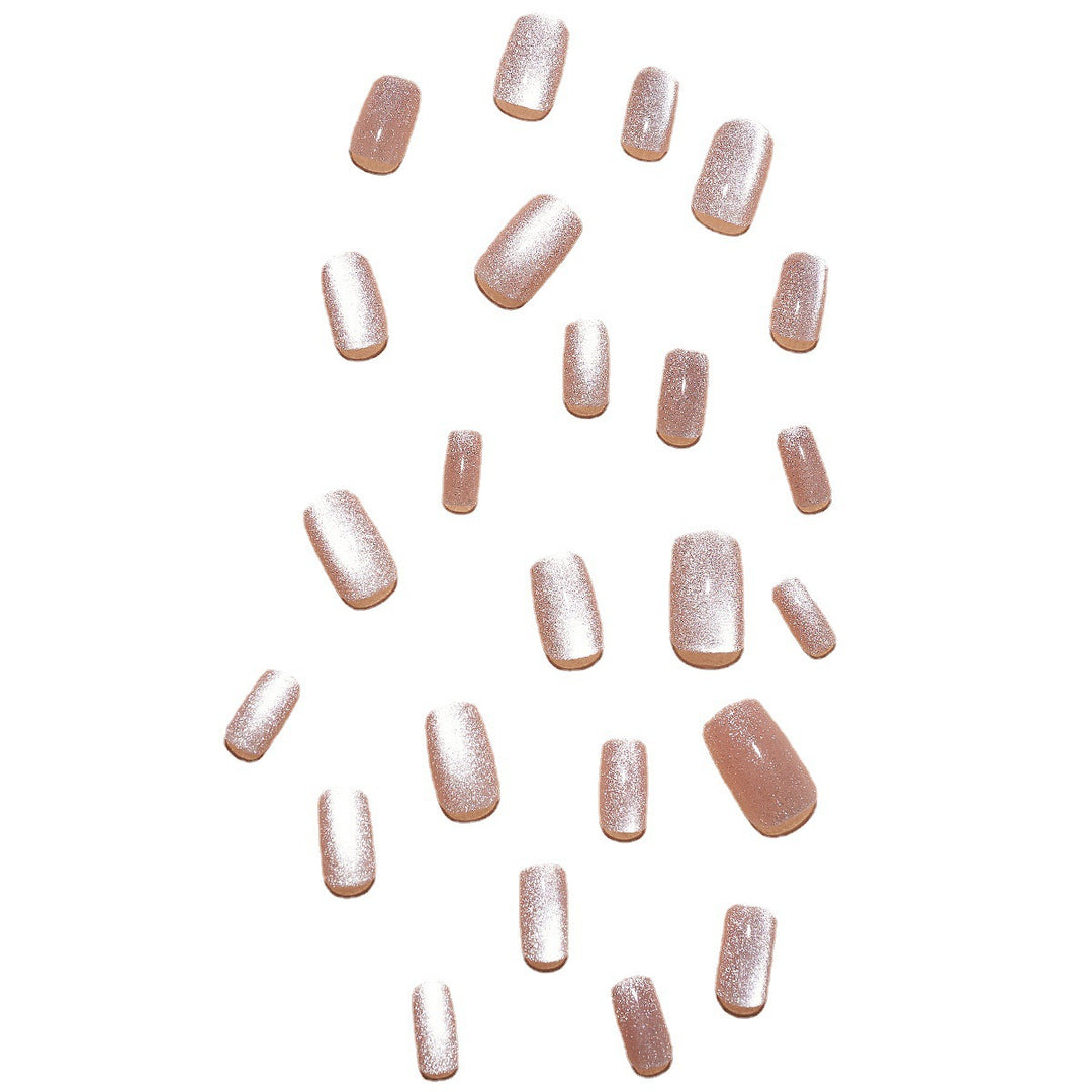 Glamorous artificial nail set with glitter and ombre effect Kalsten