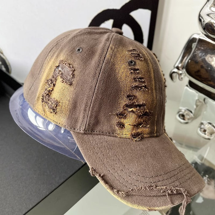 Women's Distressed Vintage-Inspired Baseball Cap Kalsten
