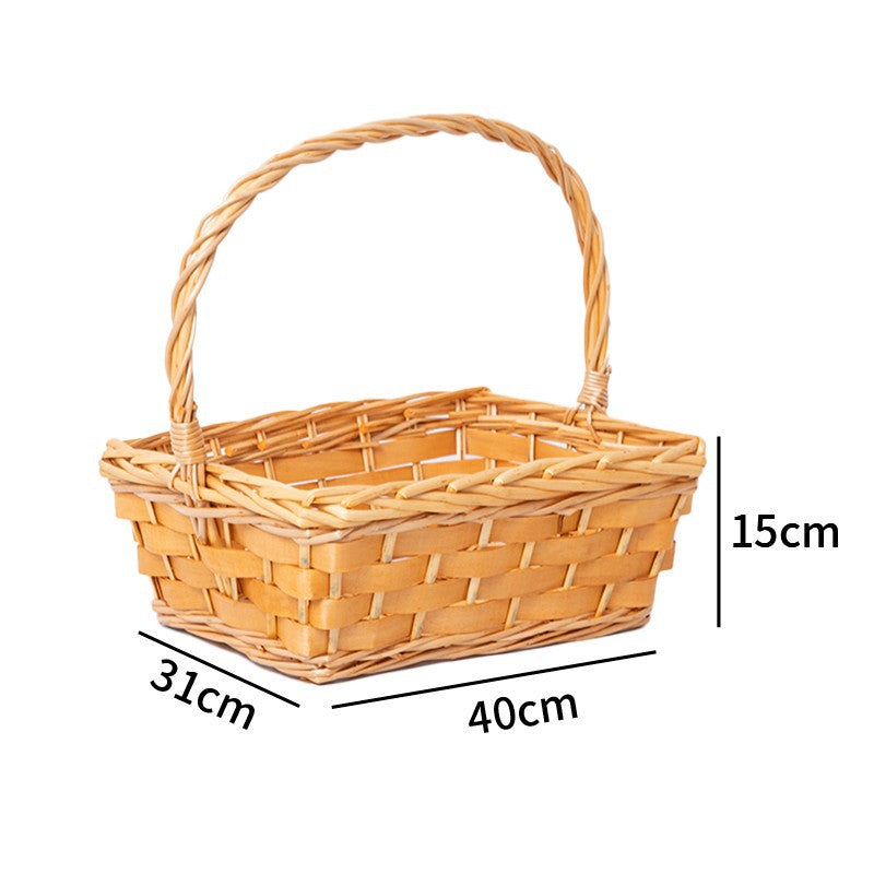 Handcrafted basket made of natural rattan