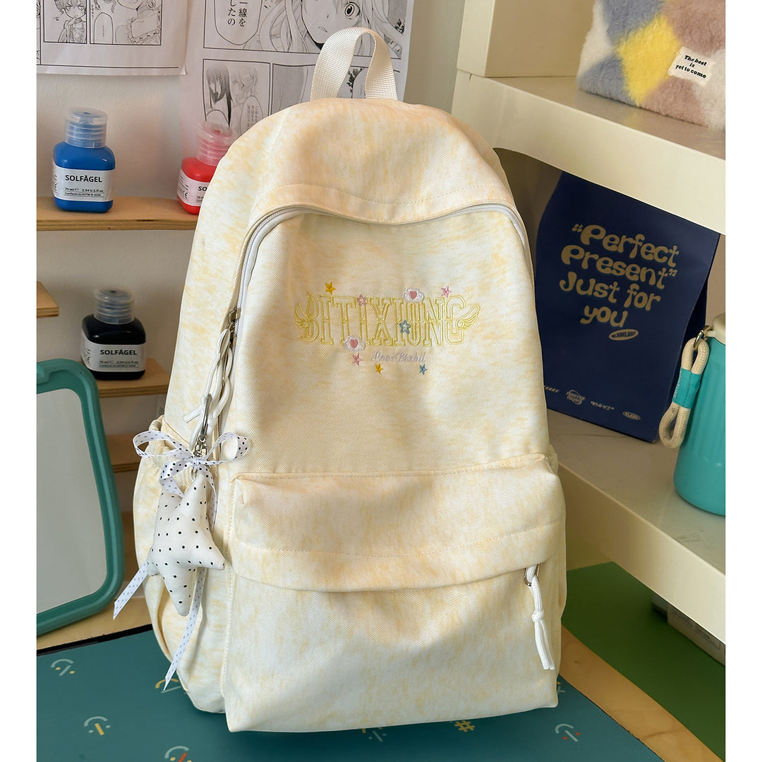 Casual Canvas Backpack with Keychain Kalsten