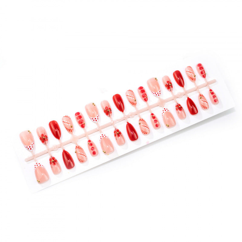Artfully Designed Floral Press-On Nail Set
