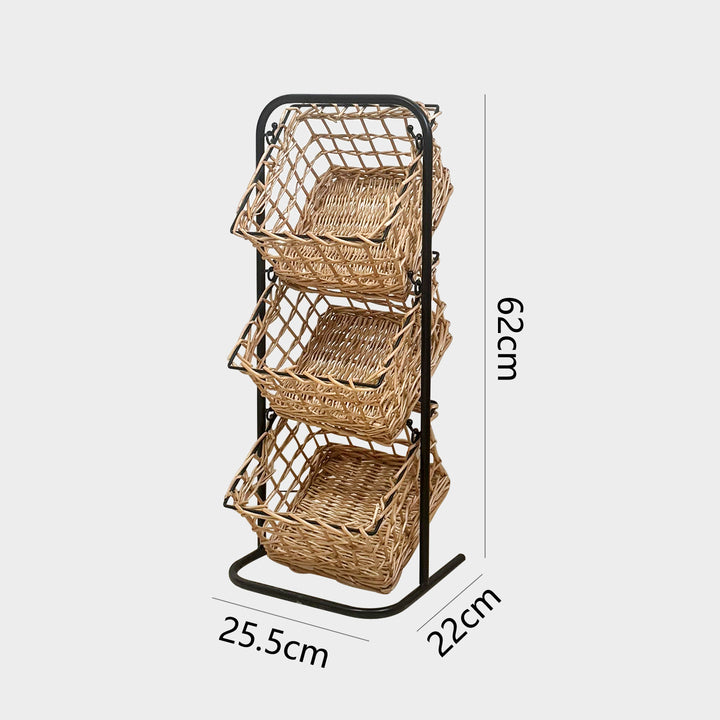 Wall system with three braided baskets Kalsten