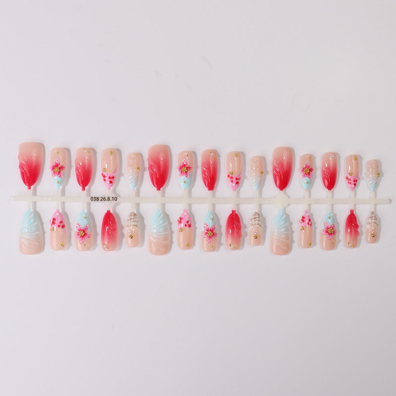Floral Design Acrylic Nail Tips Set Kalsten