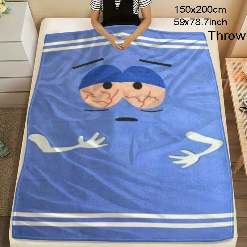 Soft Plush Cartoon-Themed Throw Blanket
