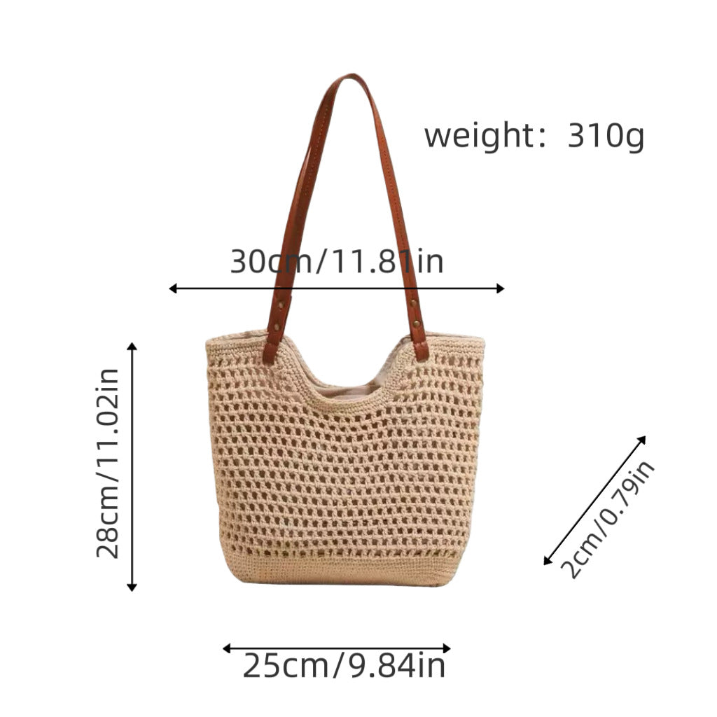 Net bag with durable leather handles Kalsten