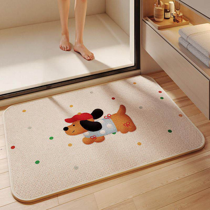 Cute Animal-Themed Non-Slip Bath Mat for Bathroom