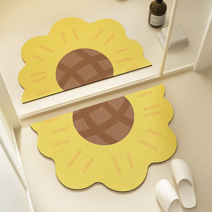 Floral Pattern Bath Mat Kalsten