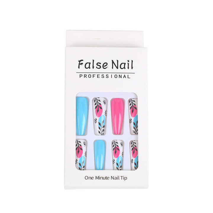 Artificial nails with floral design and creative accents Kalsten