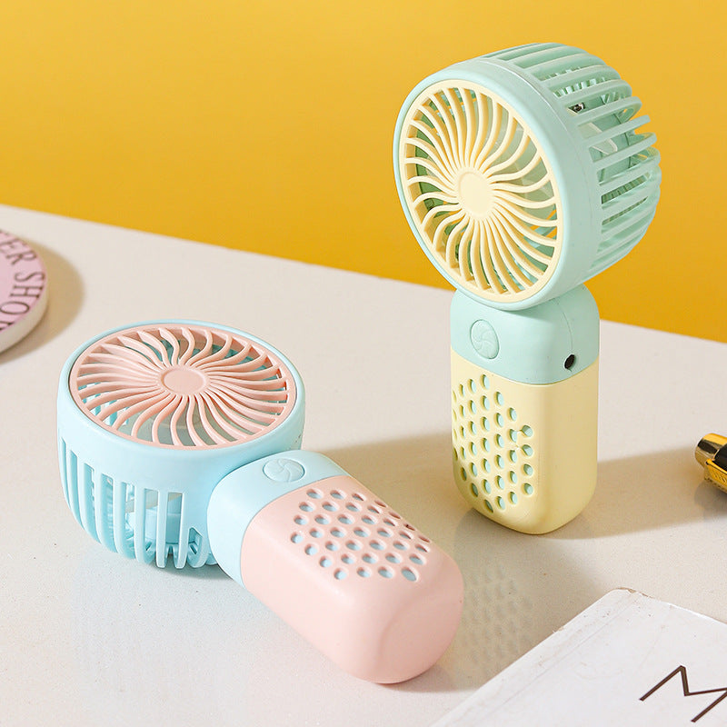 Women's Portable Mini Hand Fan with Ergonomic Handle and USB Charging Function Kalsten