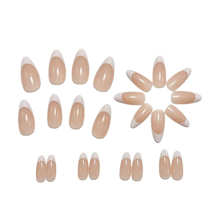 Artificial nails with elegant French style and classic design Kalsten