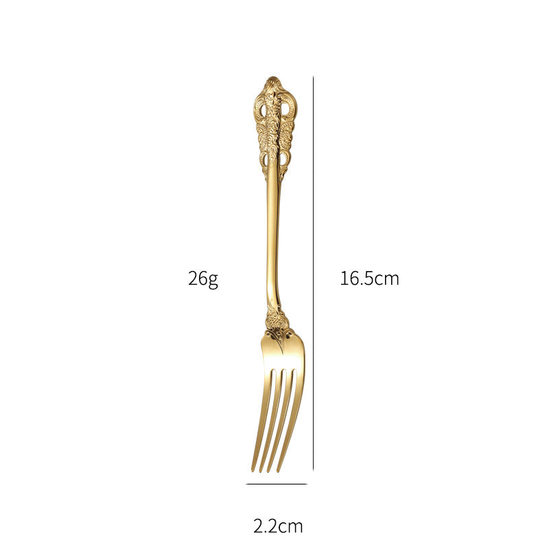 Elegant fish fork with artistic handle design Kalsten