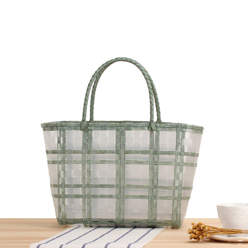 Spacious beach bag with transparent design Kalsten