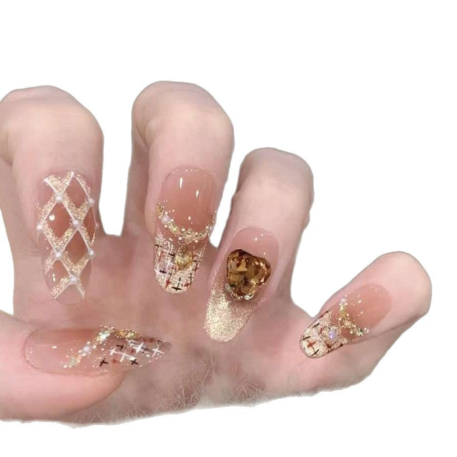 Glittering Artistic Press-On Nail Design Kalsten