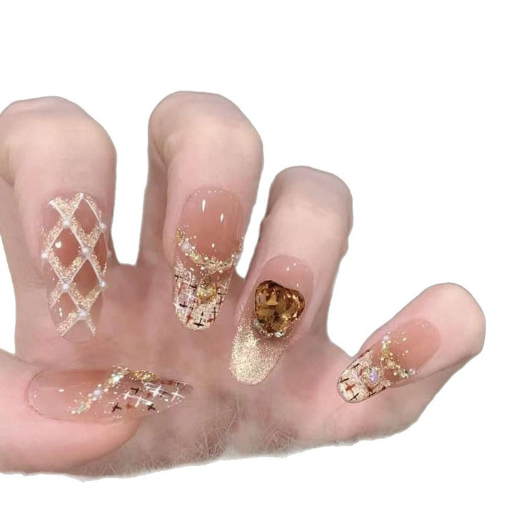 Glittering Artistic Press-On Nail Design Kalsten